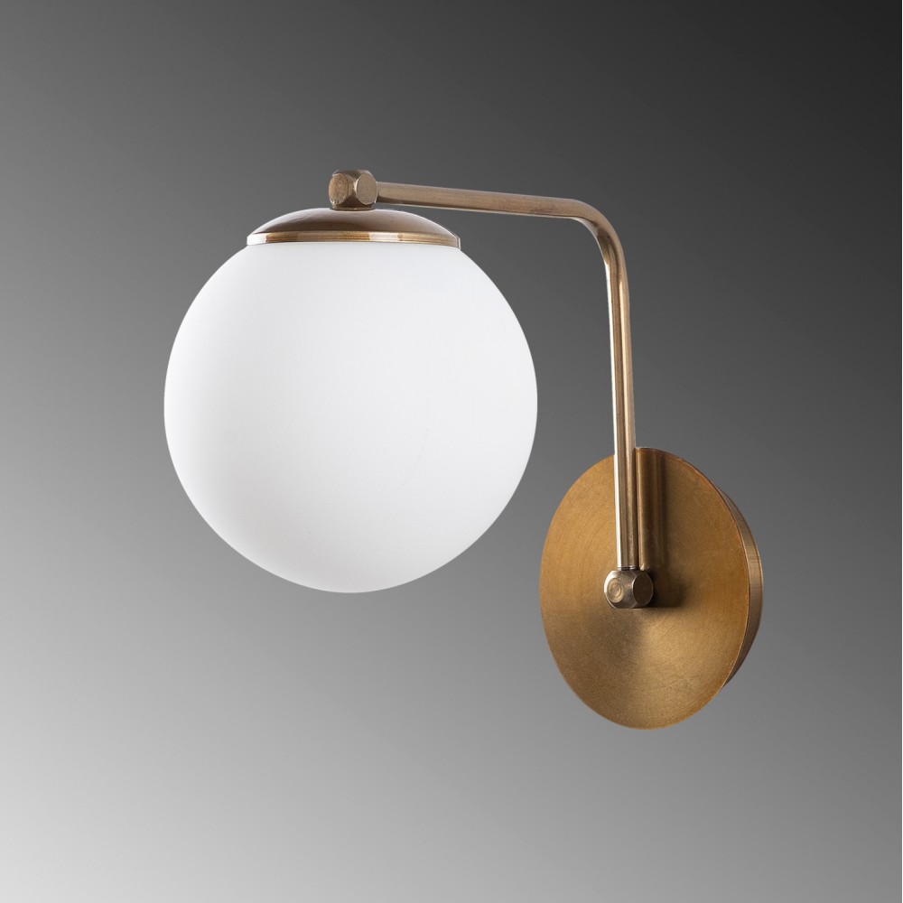 Απλίκα τοίχου από μέταλλο σε χρυσό χρώμα 15x26x22