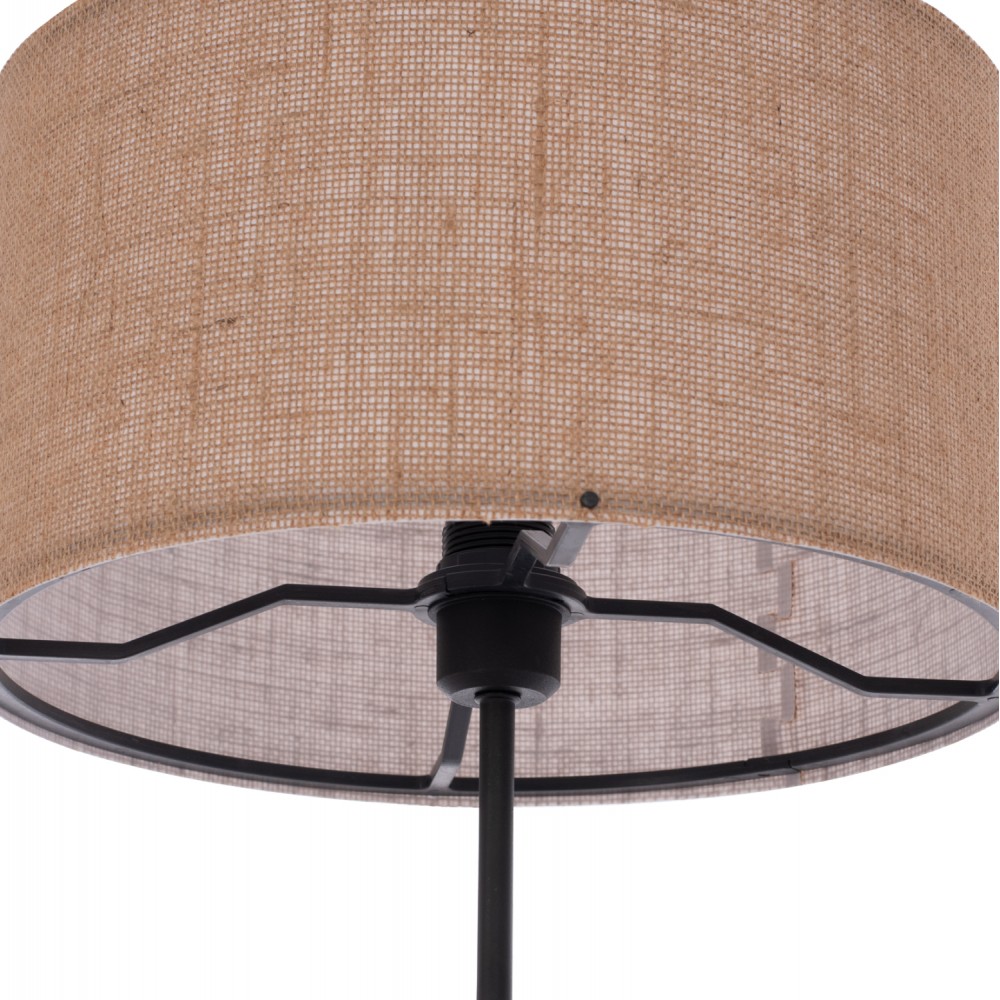 Φωτιστικό δαπέδου από MDF/PVC σε καρυδί/μπέζ χρώμα Φ38x140