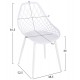Καρέκλα "LIO" από PP/μέταλλο σε λευκό χρώμα 52x53x82
