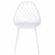 Καρέκλα "LIO" από PP/μέταλλο σε λευκό χρώμα 52x53x82