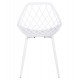 Καρέκλα "LIO" από PP/μέταλλο σε λευκό χρώμα 52x53x82