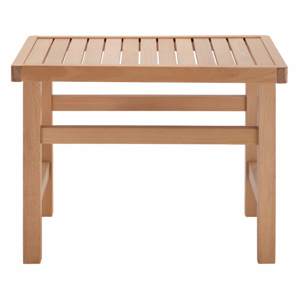 Σκαμπό-τραπέζι "KOLI" από ξύλο σε φυσικό χρώμα 60x40x45