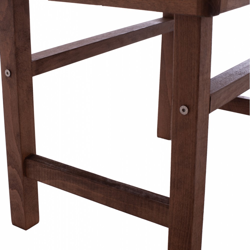 Σκαμπό-τραπέζι "KOLI" από ξύλο σε καρυδί χρώμα 60x40x45