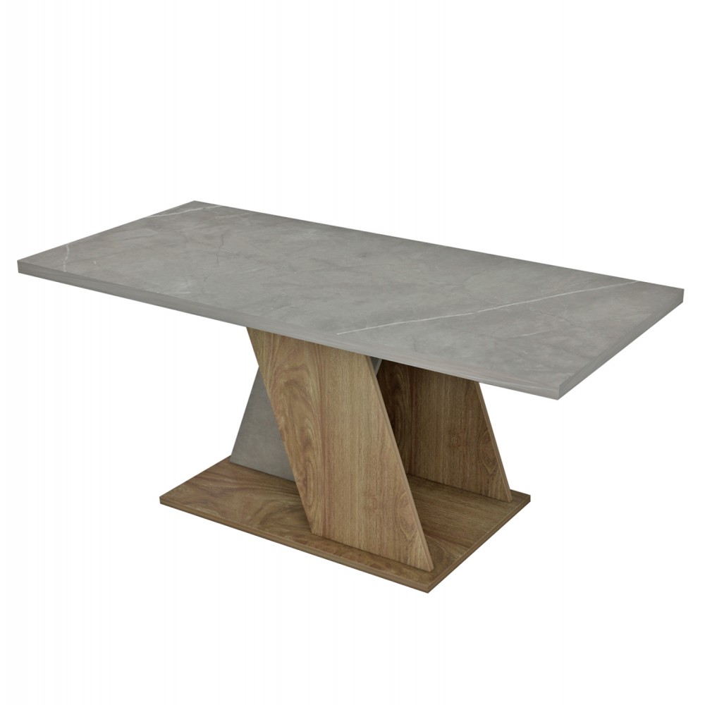 Τραπέζι σαλονιού "DILE" σε χρώμα φυσικό/γκρι 110x55x47