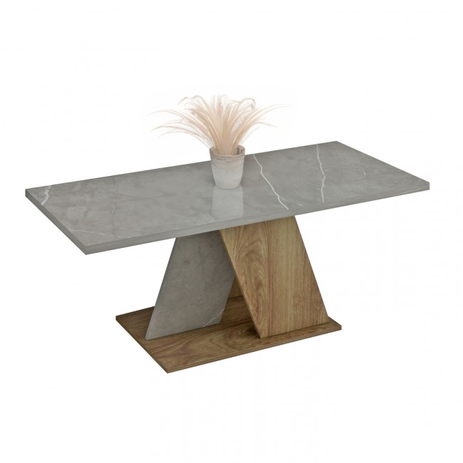 Τραπέζι σαλονιού "DILE" σε χρώμα φυσικό/γκρι 110x55x47