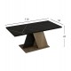 Τραπέζι σαλονιού "DILE" σε χρώμα φυσικό και μαύρο μαρμάρου 110x55x47