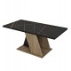Τραπέζι σαλονιού "DILE" σε χρώμα φυσικό και μαύρο μαρμάρου 110x55x47