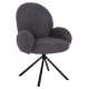 Πολυθρόνα περιστρεφόμενη "WINON" από μέταλλο/ύφασμα σε χρώμα μαύρο/γκρι 65x67x92