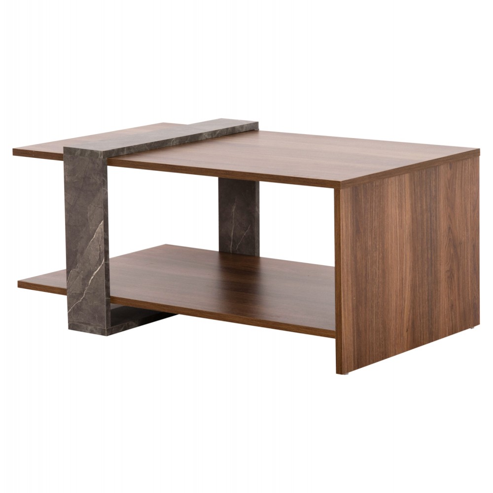 Τραπέζι σαλονιού "WILMA" σε χρώμα φυσικό/γκρι 80Χ50Χ35