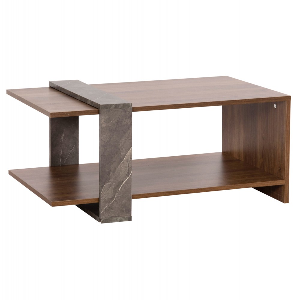 Τραπέζι σαλονιού "WILMA" σε χρώμα φυσικό/γκρι 80Χ50Χ35