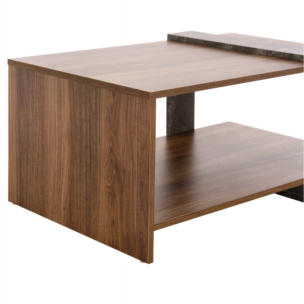 Τραπέζι σαλονιού "WILMA" σε χρώμα φυσικό/γκρι 80Χ50Χ35