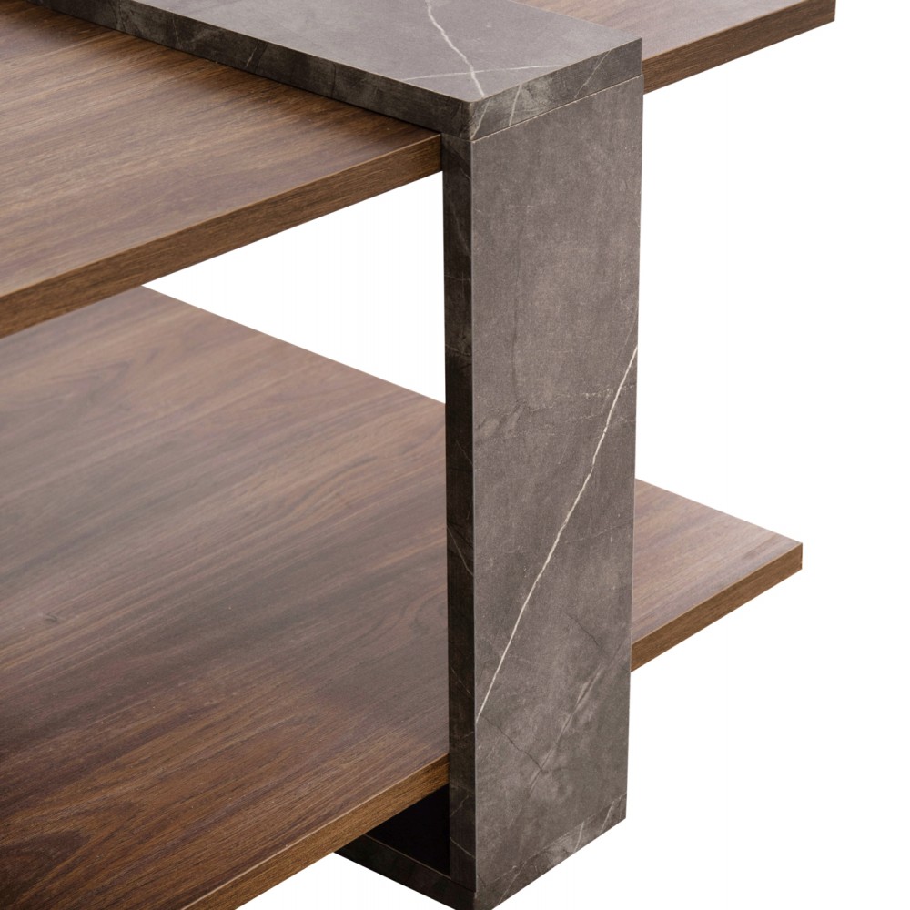 Τραπέζι σαλονιού "WILMA" σε χρώμα φυσικό/γκρι 80Χ50Χ35