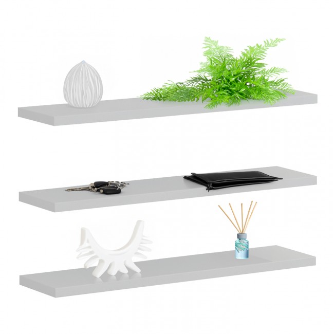 Σετ ράφια τοίχου "CASSIUS" σε χρώμα λευκό 60x14,5