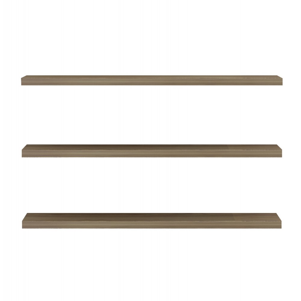 Σετ ράφια τοίχου "CASSIUS" σε χρώμα φυσικό 60x14,5