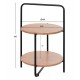 Τραπέζι βοηθητικό "SYLO" από mdf/μέταλλο σε φυσικό/μαύρο χρώμα Φ44x66