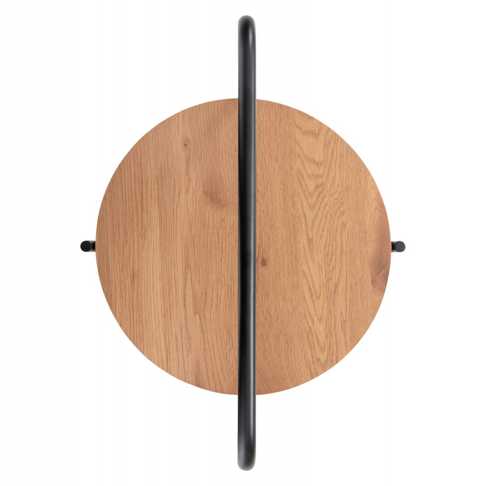 Τραπέζι βοηθητικό "SYLO" από mdf/μέταλλο σε φυσικό/μαύρο χρώμα Φ44x66