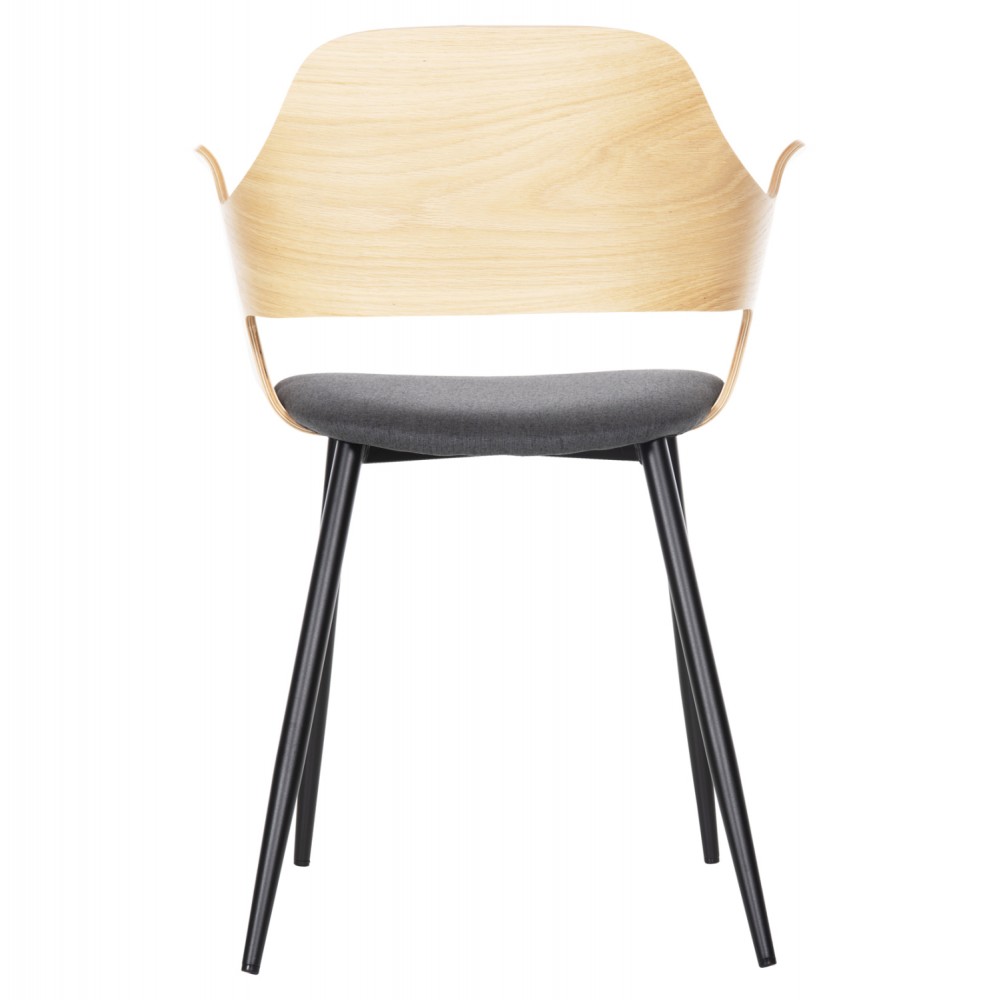 Πολυθρόνα "VELP" από μέταλλο/ύφασμα σε χρώμα μαύρο/γκρι 55,5x50x79