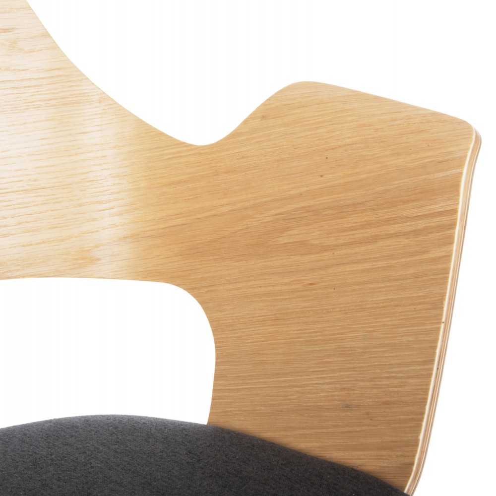 Πολυθρόνα "VELP" από μέταλλο/ύφασμα σε χρώμα μαύρο/γκρι 55,5x50x79