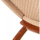 Καρέκλα αναδιπλούμενη "FERM" από ξύλο/σχοινί σε φυσικό χρώμα 65,5x80x67