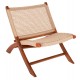 Καρέκλα αναδιπλούμενη "FERM" από ξύλο/σχοινί σε φυσικό χρώμα 65,5x80x67