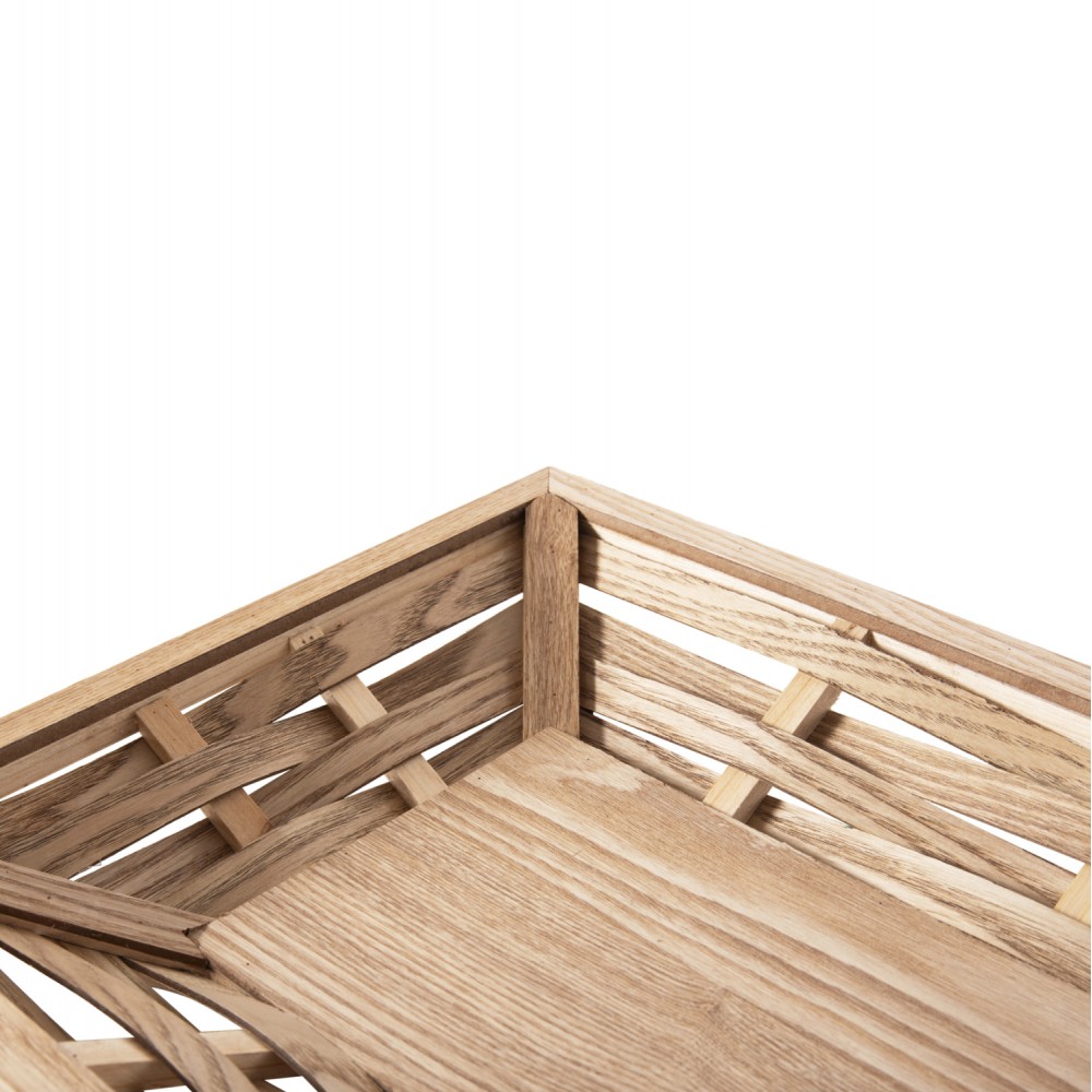 Δίσκος σερβιρίσματος από ξύλο σε φυσικό χρώμα 51x32x5,5