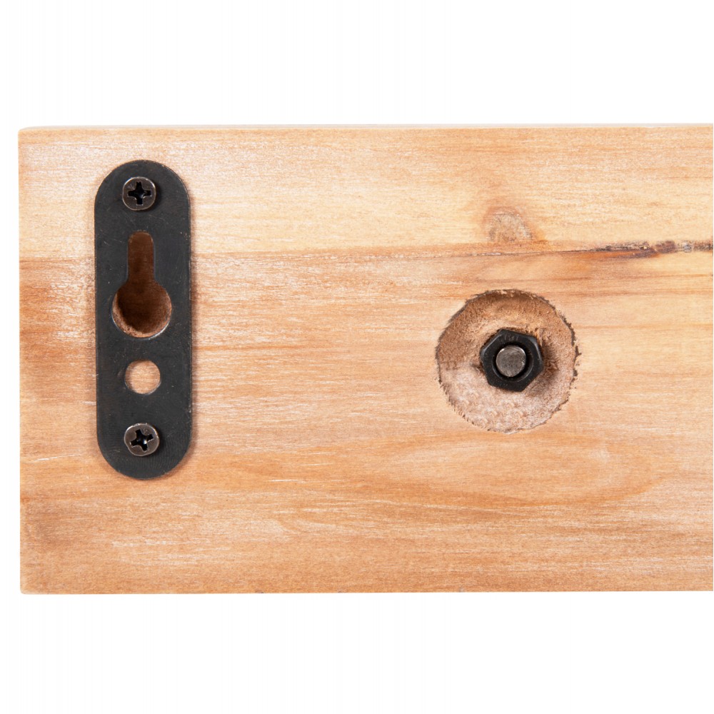 Καθρέπτης τοίχου "SCUTTLE" από ξύλο σε χρώμα φυσικό 80x6,5x30,5