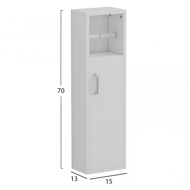Ντουλάπι μπάνιου "DAMIEN" σε χρώμα λευκό 20x13x70