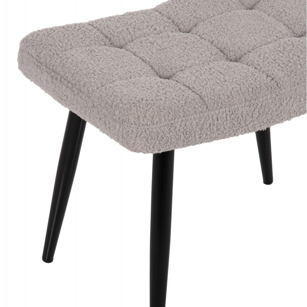 Πολυθρόνα με υποπόδιο "CRAWLEY" από ύφασμα σε χρώμα γκρι 70x74x105