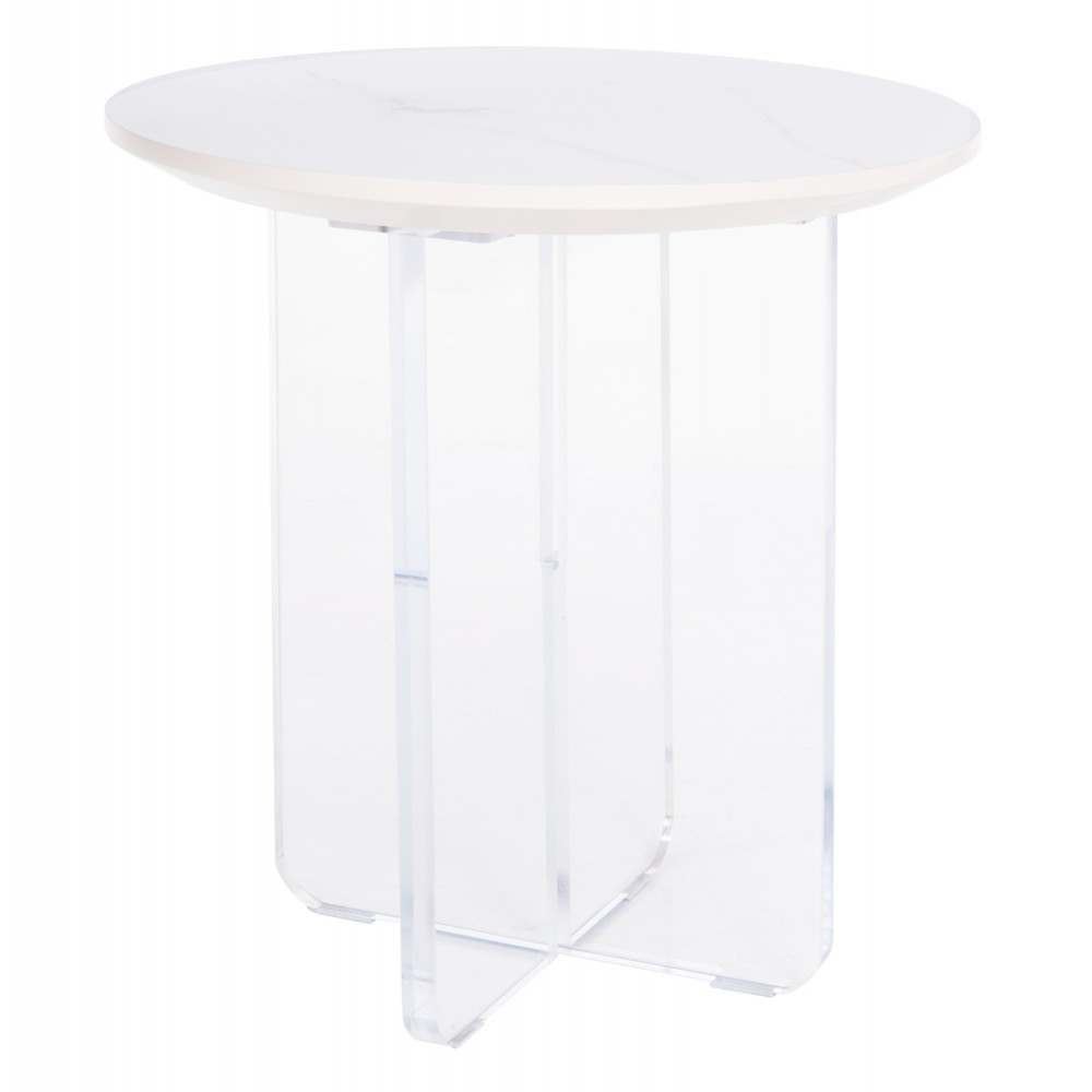 Τραπέζι σαλονιού "ACRYLON" σε χρώμα λευκό Φ40x41