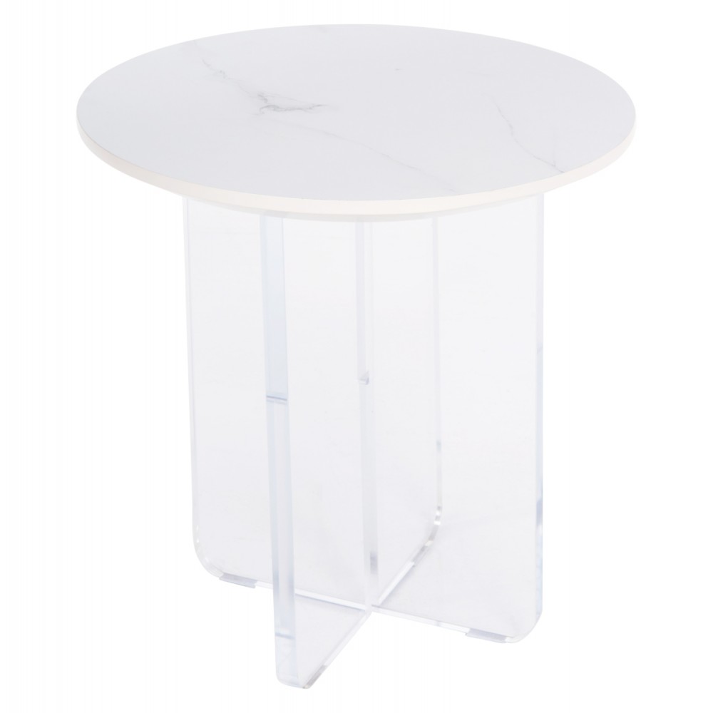 Τραπέζι σαλονιού "ACRYLON" σε χρώμα λευκό Φ40x41