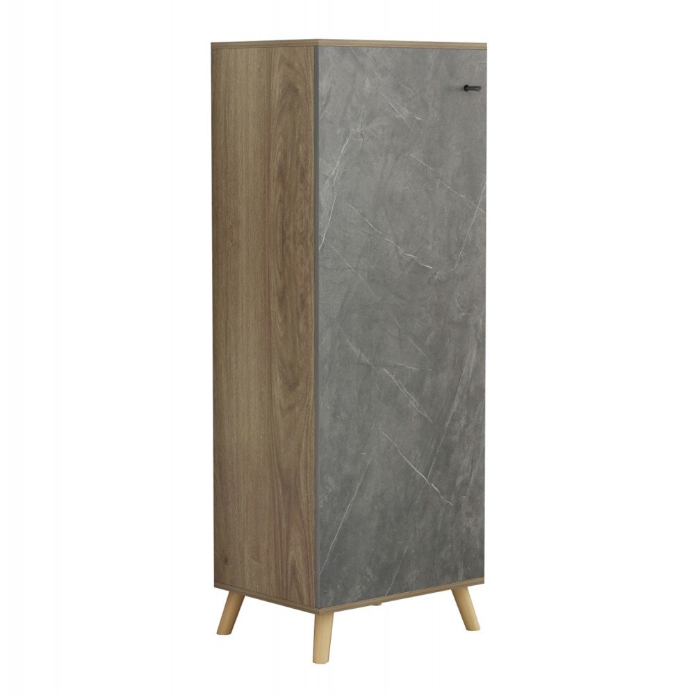 Παπουτσοθήκη "ALVARO"  σε χρώμα σονόμα/γκρι 50x38x135