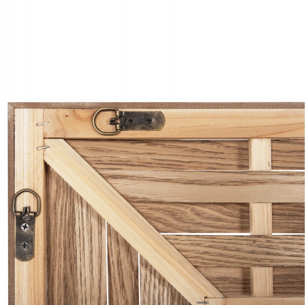 Καθρέπτης τοίχου από bamboo σε χρώμα oak 120x2,5x80