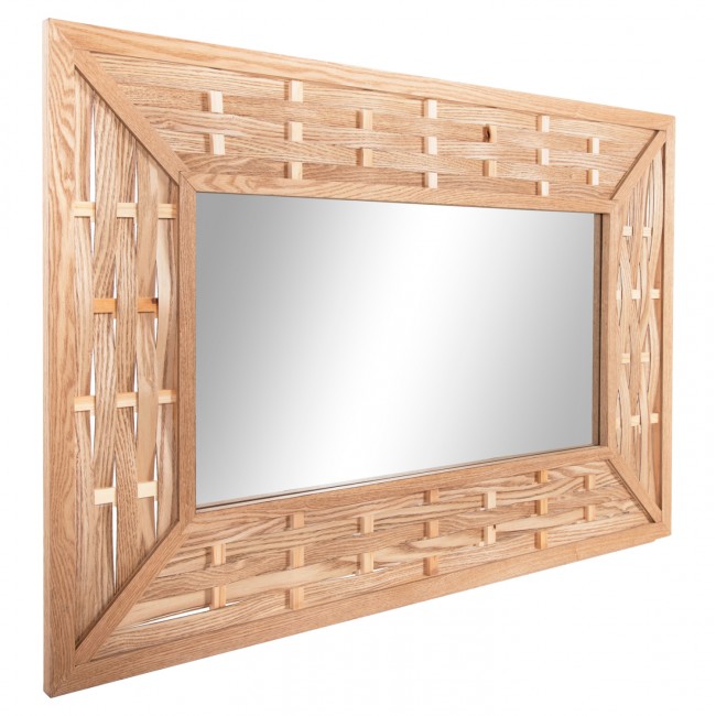 Καθρέπτης τοίχου από bamboo σε χρώμα oak 120x2,5x80