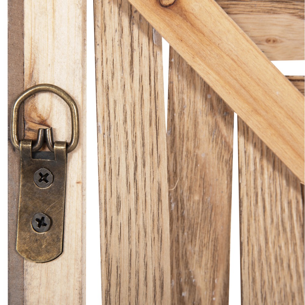 Καθρέπτης τοίχου από bamboo σε χρώμα oak 71x7x71