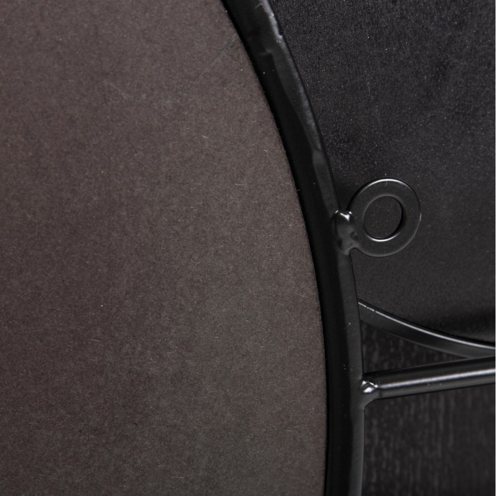 Καθρέπτης τοίχου "DAVION" από μέταλλο/mdf σε χρώμα μαύρο/καφέ 123x5x63