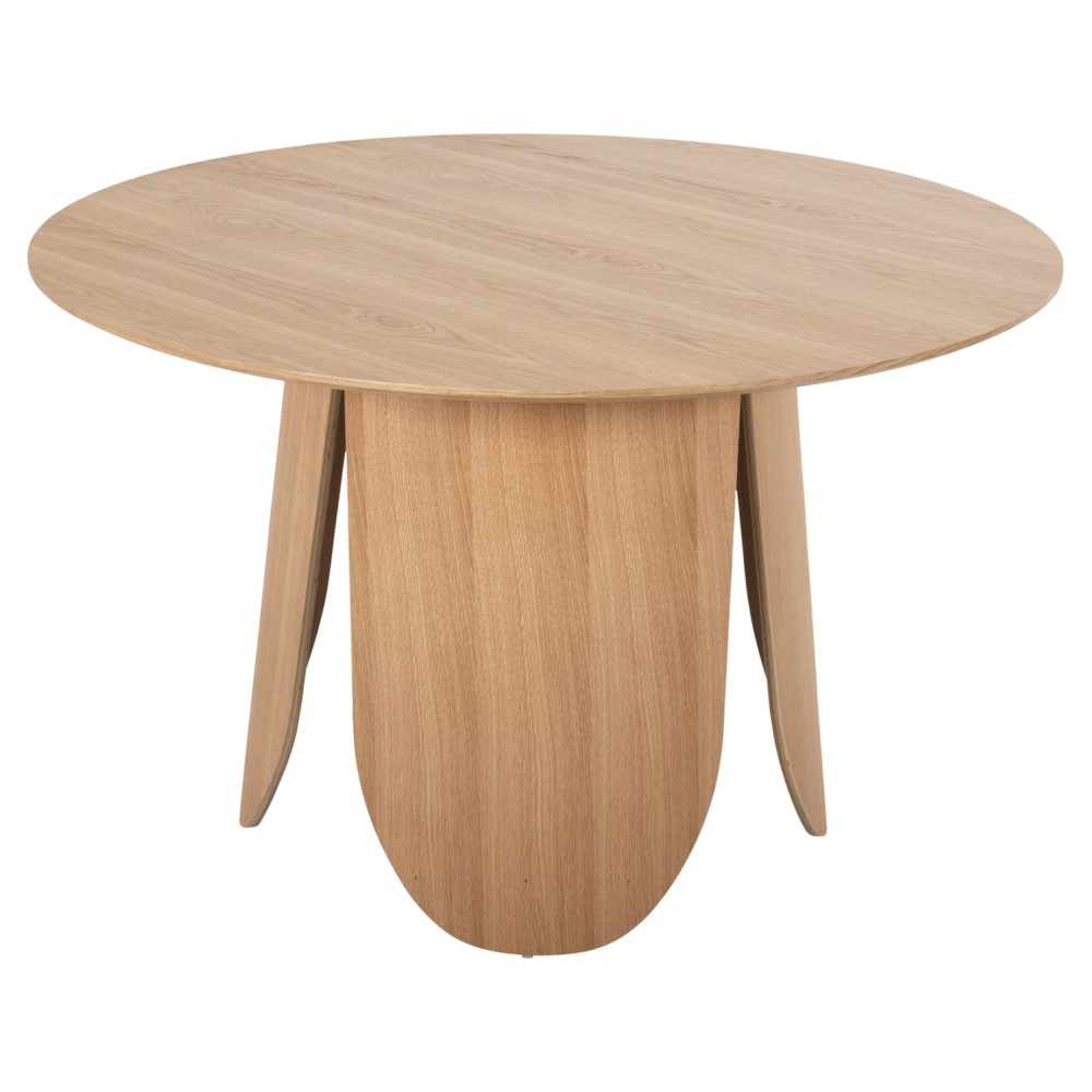 Τραπέζι τραπεζαρίας "DENTY" από mdf σε χρώμα φυσικό Φ120x75