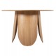 Τραπέζι τραπεζαρίας "DENTY" από mdf σε χρώμα φυσικό Φ120x75