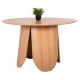 Τραπέζι τραπεζαρίας "DENTY" από mdf σε χρώμα φυσικό Φ120x75