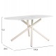 Τραπέζι τραπεζαρίας "PRENTIS" από μέταλλο/κεραμικό σε χρώμα λευκό 180x90x76