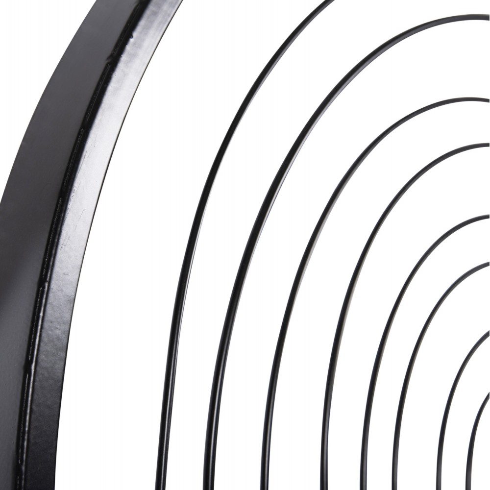 Διακοσμητικό τοίχου από μέταλλο/ξύλο σε μαύρο/φυσικό χρώμα 60x3,5x93