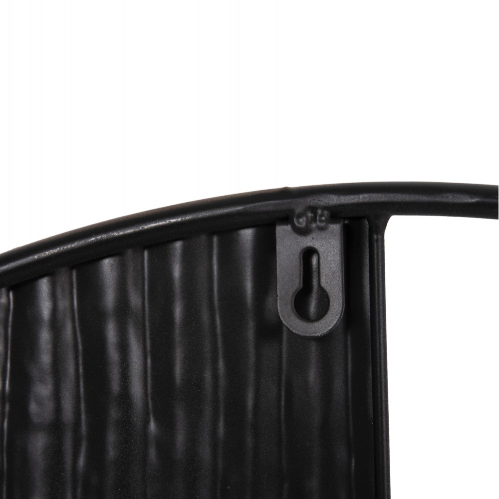 Διακοσμητικό τοίχου από μέταλλο σε χρώμα μαύρο/λευκό/χρυσό Φ60