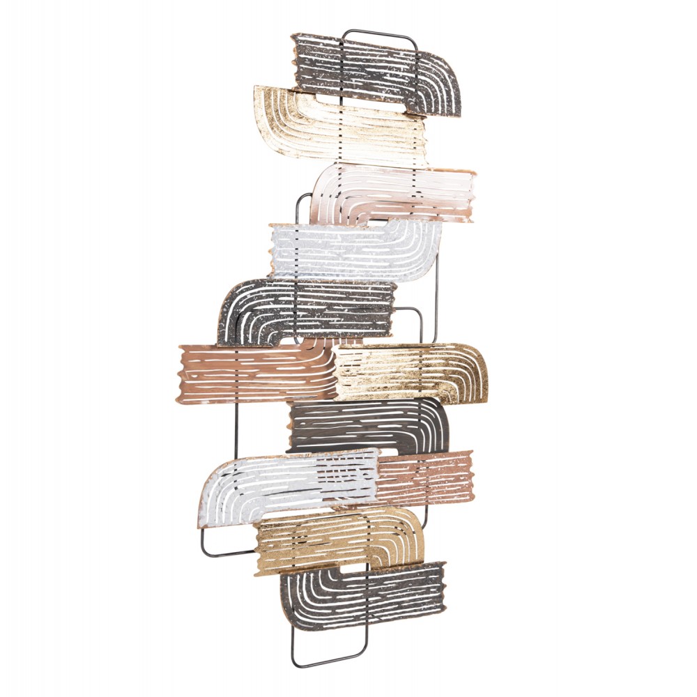 Διακοσμητικό τοίχου από μέταλλο πολύχρωμο 58x4x109