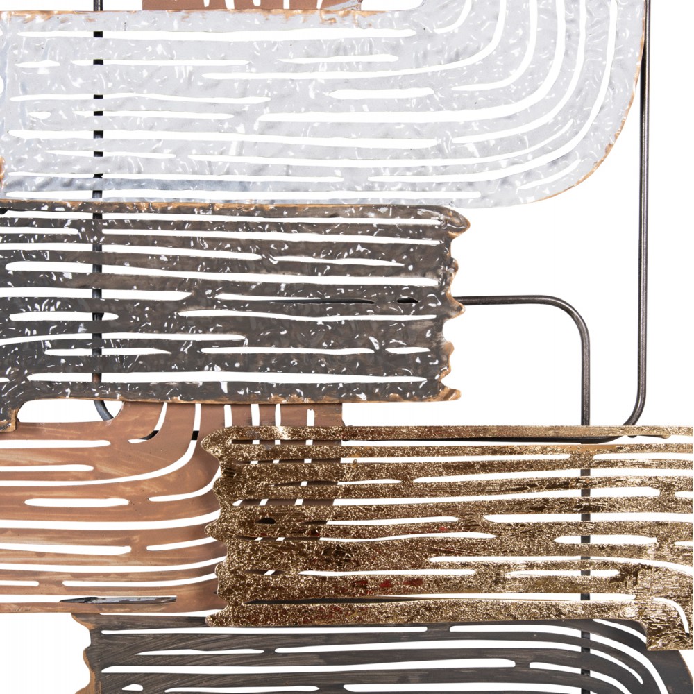 Διακοσμητικό τοίχου από μέταλλο πολύχρωμο 58x4x109