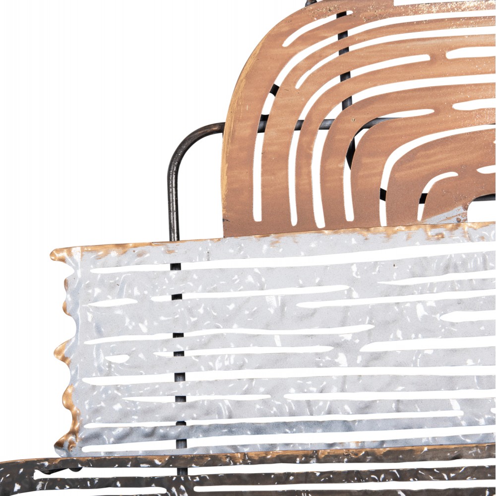 Διακοσμητικό τοίχου από μέταλλο πολύχρωμο 58x4x109