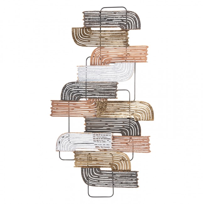 Διακοσμητικό τοίχου από μέταλλο πολύχρωμο 58x4x109