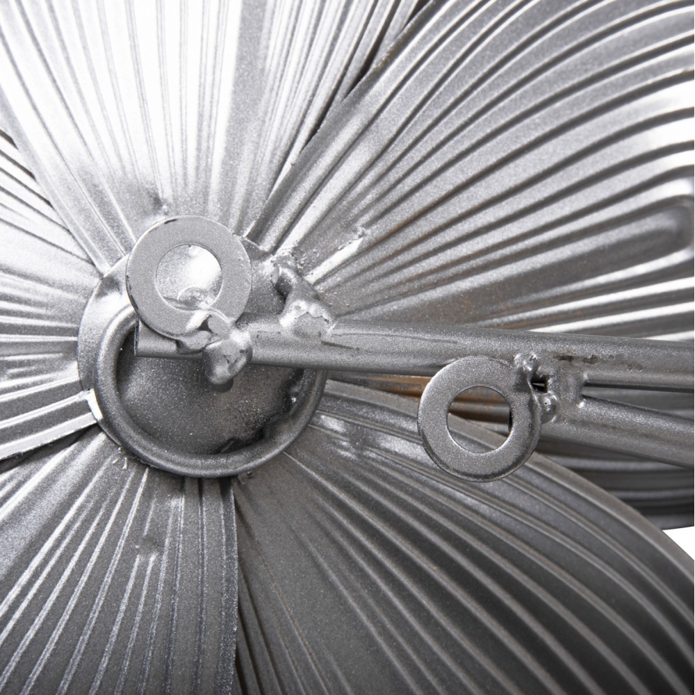 Διακοσμητικό τοίχου από μέταλλο σε χρώμα λευκό/γκρι/χρυσό 51x7,5x120