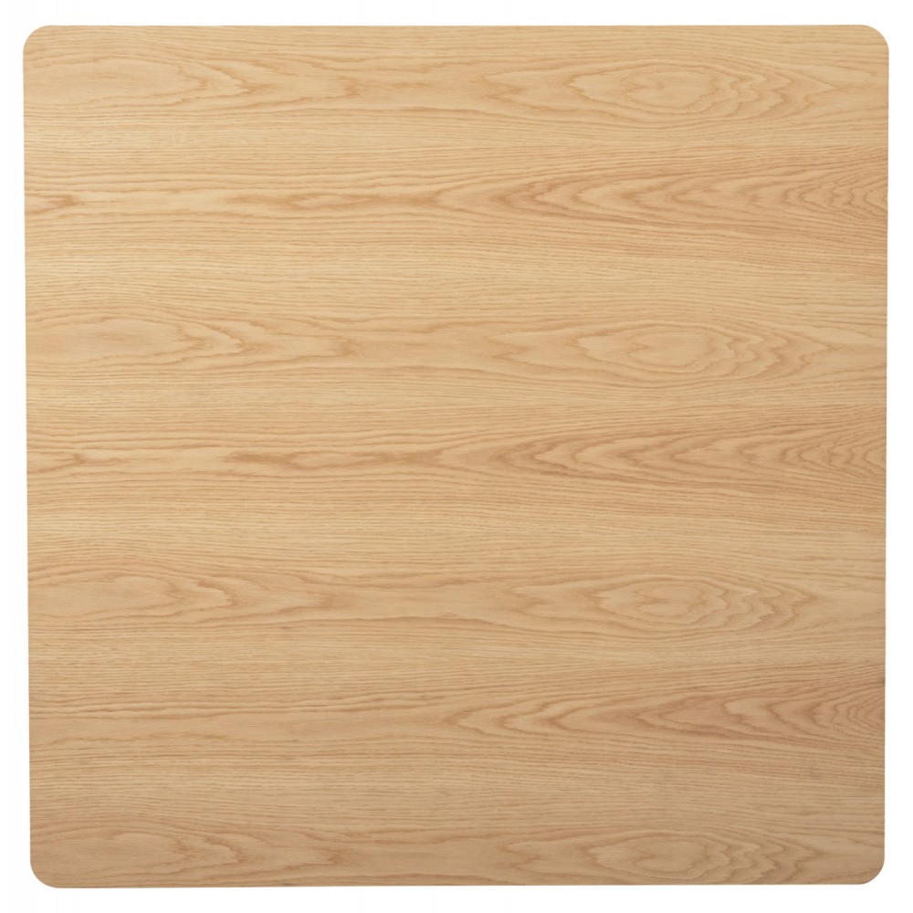 Τραπέζι τραπεζαρίας "TRENK" από μέταλλο/mdf σε χρώμα μαύρο/φυσικό 120x120x75