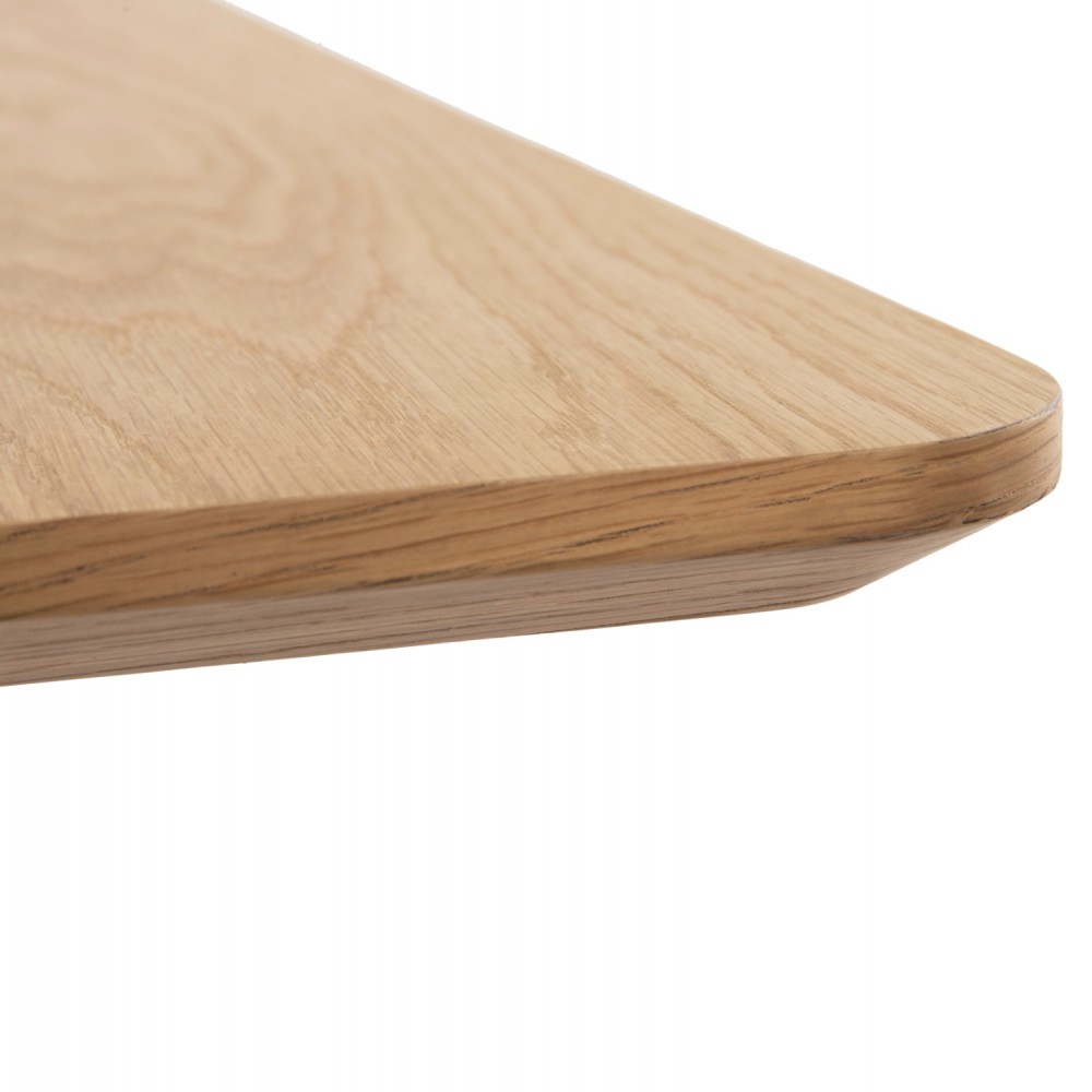 Τραπέζι τραπεζαρίας "TRENK" από μέταλλο/mdf σε χρώμα μαύρο/φυσικό 120x120x75