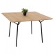 Τραπέζι τραπεζαρίας "TRENK" από μέταλλο/mdf σε χρώμα μαύρο/φυσικό 120x120x75