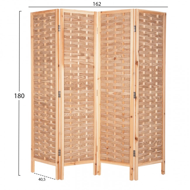 Παραβάν "SENTINEL" από μπαμπού σε χρώμα φυσικό 162x2,5x180